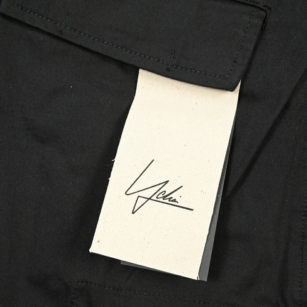 YCHAI “ROBUSTO” ストレッチコットン ノータックカーゴパンツ / TAPERED FIT ブラック(NERO) 30 | GUARDAROBA MILANO OFFICIAL STORE