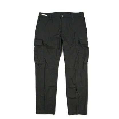 YCHAI “ROBUSTO” ストレッチコットン ノータックカーゴパンツ / TAPERED FIT ブラック(NERO) 30 | GUARDAROBA MILANO OFFICIAL STORE