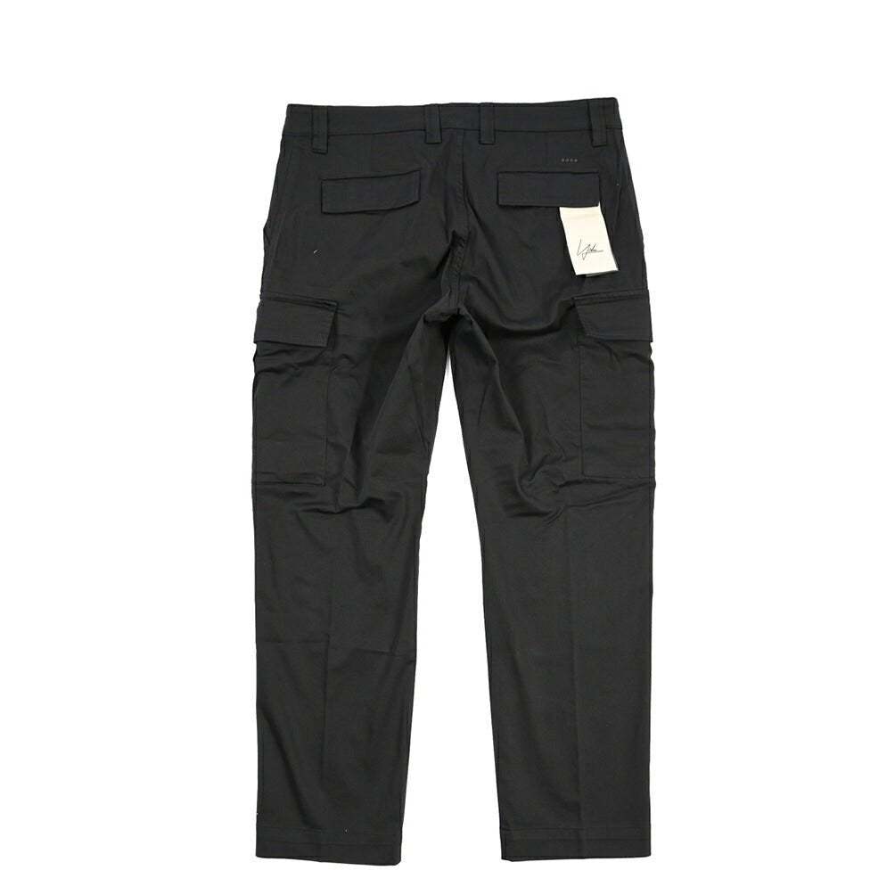 YCHAI “ROBUSTO” ストレッチコットン ノータックカーゴパンツ / TAPERED FIT ブラック(NERO) 30 | GUARDAROBA MILANO OFFICIAL STORE