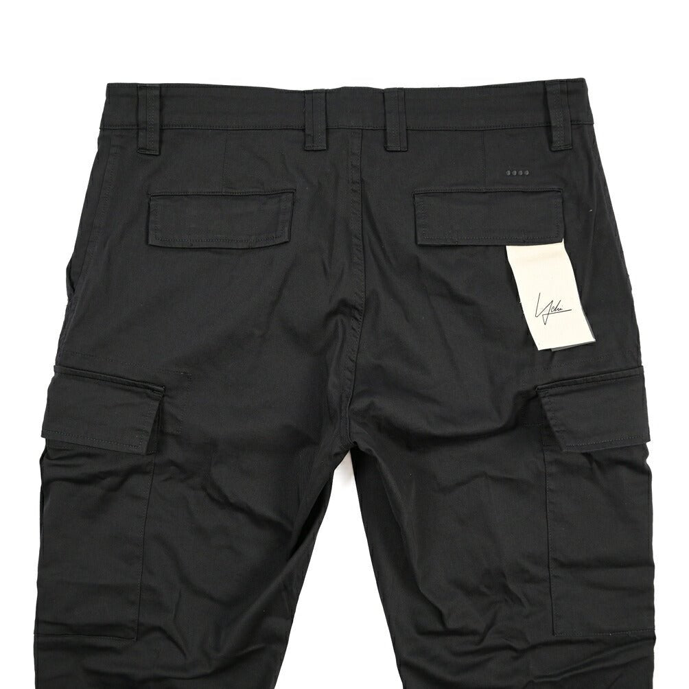 YCHAI “ROBUSTO” ストレッチコットン ノータックカーゴパンツ / TAPERED FIT ブラック(NERO) 30 | GUARDAROBA MILANO OFFICIAL STORE
