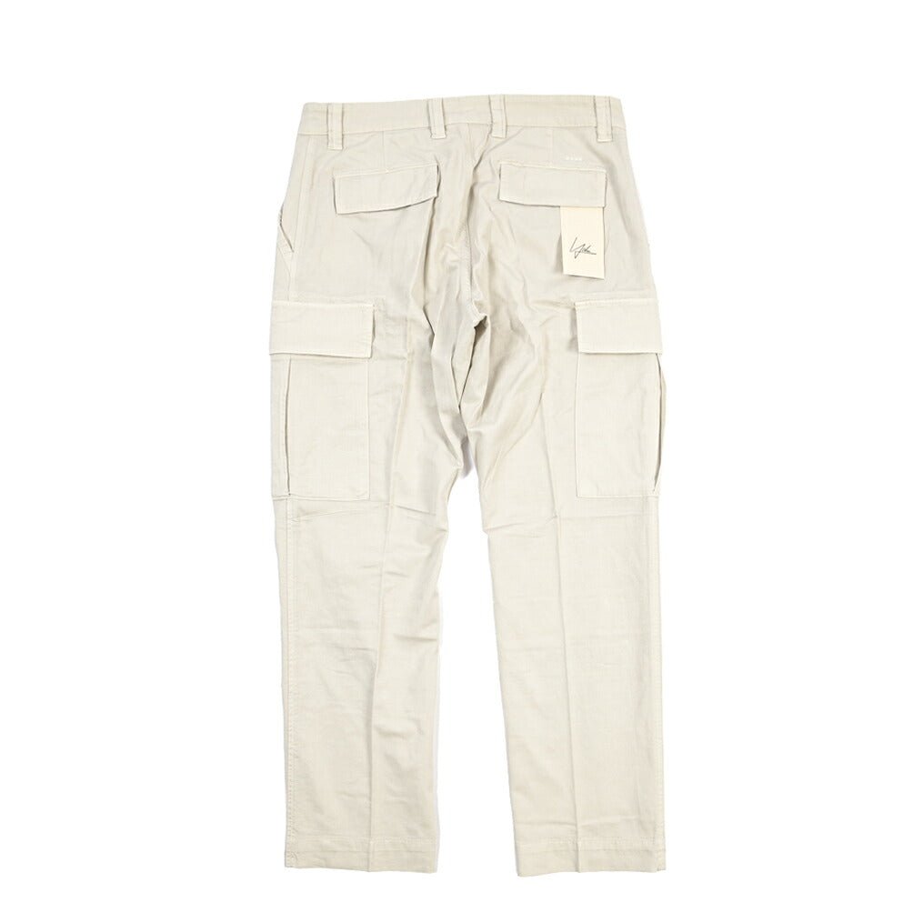 YCHAI “ROBUSTO” リネン混コットン ノータックカーゴパンツ / TAPERED FIT ライトグレー(STUCCO) 30 | GUARDAROBA MILANO OFFICIAL STORE