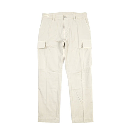 YCHAI “ROBUSTO” リネン混コットン ノータックカーゴパンツ / TAPERED FIT ライトグレー(STUCCO) 30 | GUARDAROBA MILANO OFFICIAL STORE