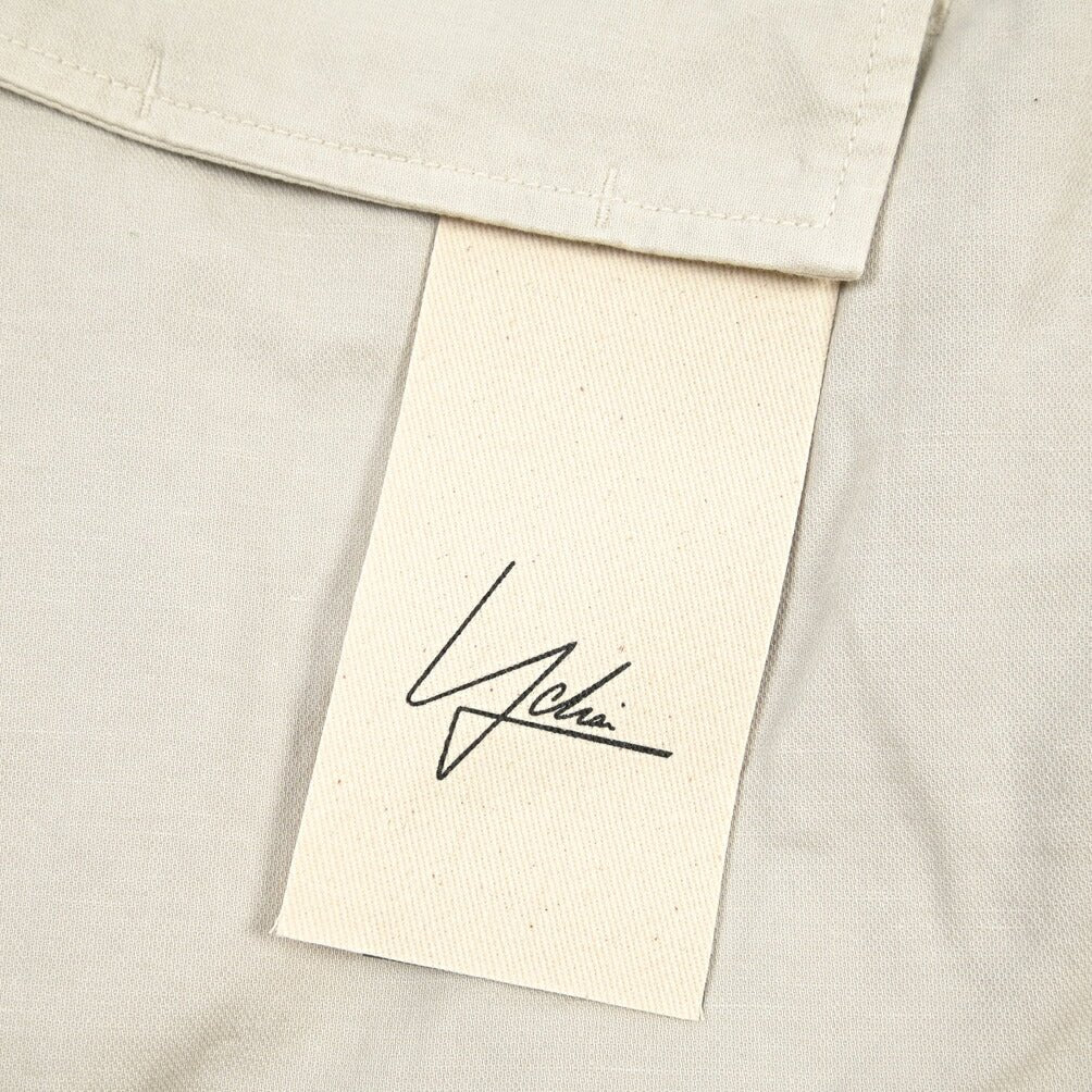 YCHAI “ROBUSTO” リネン混コットン ノータックカーゴパンツ / TAPERED FIT ライトグレー(STUCCO) 30 | GUARDAROBA MILANO OFFICIAL STORE