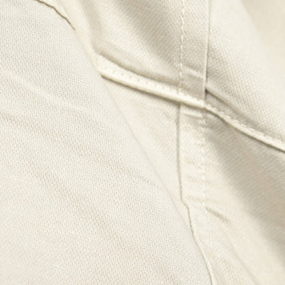 YCHAI “ROBUSTO” リネン混コットン ノータックカーゴパンツ / TAPERED FIT ライトグレー(STUCCO) 30 | GUARDAROBA MILANO OFFICIAL STORE