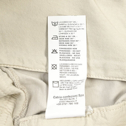 YCHAI “ROBUSTO” リネン混コットン ノータックカーゴパンツ / TAPERED FIT ライトグレー(STUCCO) 30 | GUARDAROBA MILANO OFFICIAL STORE