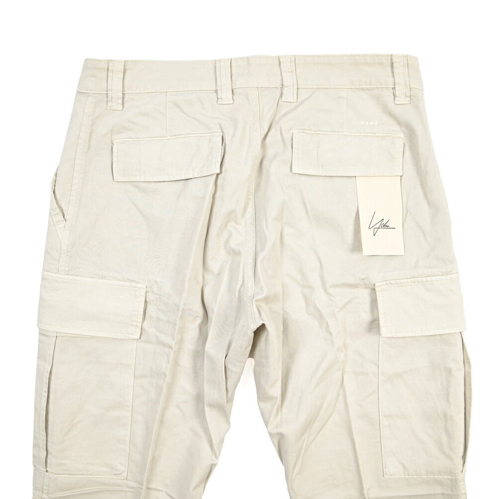 YCHAI “ROBUSTO” リネン混コットン ノータックカーゴパンツ / TAPERED FIT ライトグレー(STUCCO) 30 | GUARDAROBA MILANO OFFICIAL STORE