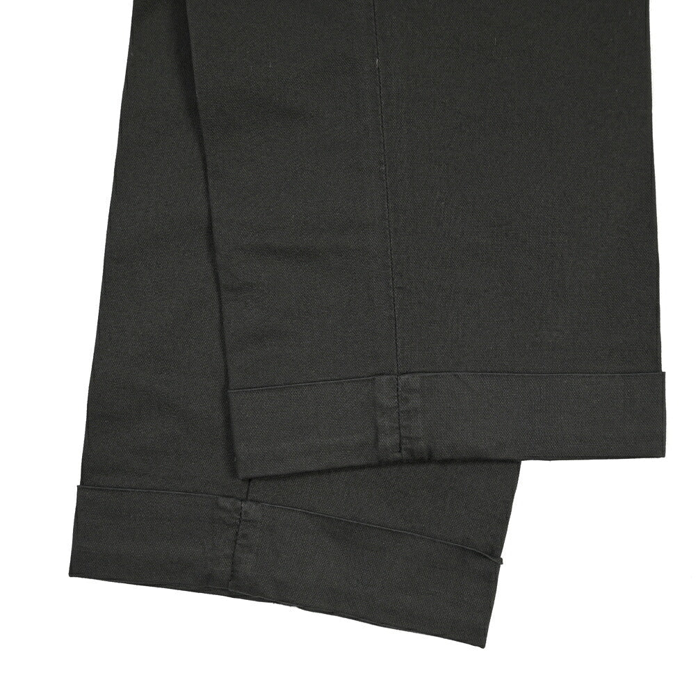 YCHAI “ROBUSTO” リネン混コットン ツータックパンツ / TAPERED FIT ブラック(NERO) 29 | GUARDAROBA MILANO OFFICIAL STORE