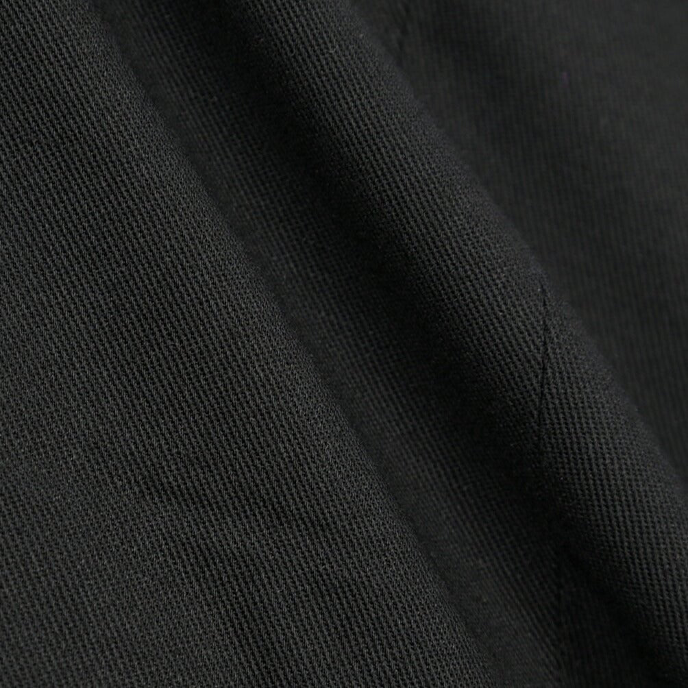 YCHAI “ROBUSTO” リネン混コットン ツータックパンツ / TAPERED FIT ブラック(NERO) 33 | GUARDAROBA MILANO OFFICIAL STORE