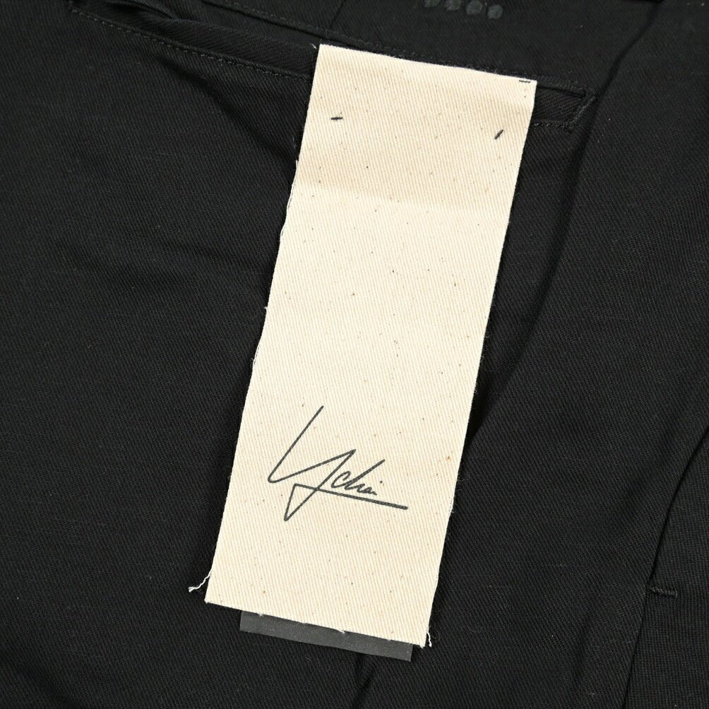 YCHAI “ROBUSTO” リネン混コットン ツータックパンツ / TAPERED FIT ブラック(NERO) 33 | GUARDAROBA MILANO OFFICIAL STORE