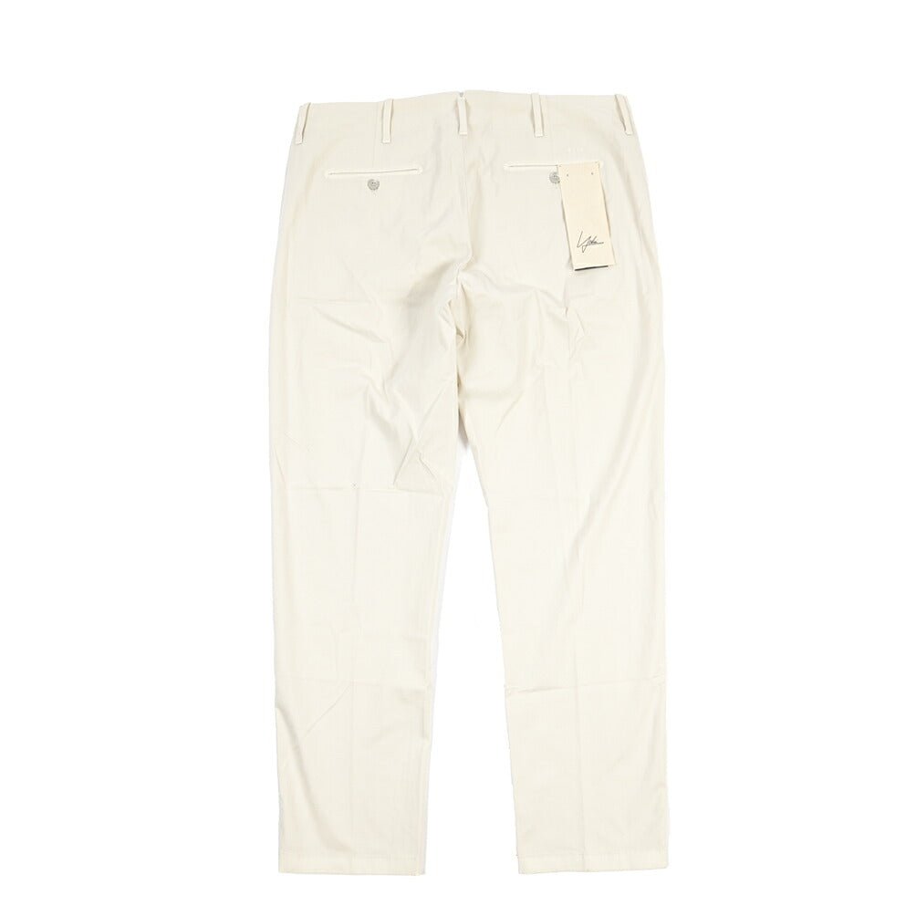 YCHAI “ROBUSTO” ストレッチコットン ノータックチノパンツ / TAPERED FIT オフホワイト(STUCCO) 33 | GUARDAROBA MILANO OFFICIAL STORE
