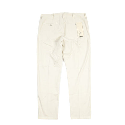 YCHAI “ROBUSTO” ストレッチコットン ノータックチノパンツ / TAPERED FIT オフホワイト(STUCCO) 33 | GUARDAROBA MILANO OFFICIAL STORE