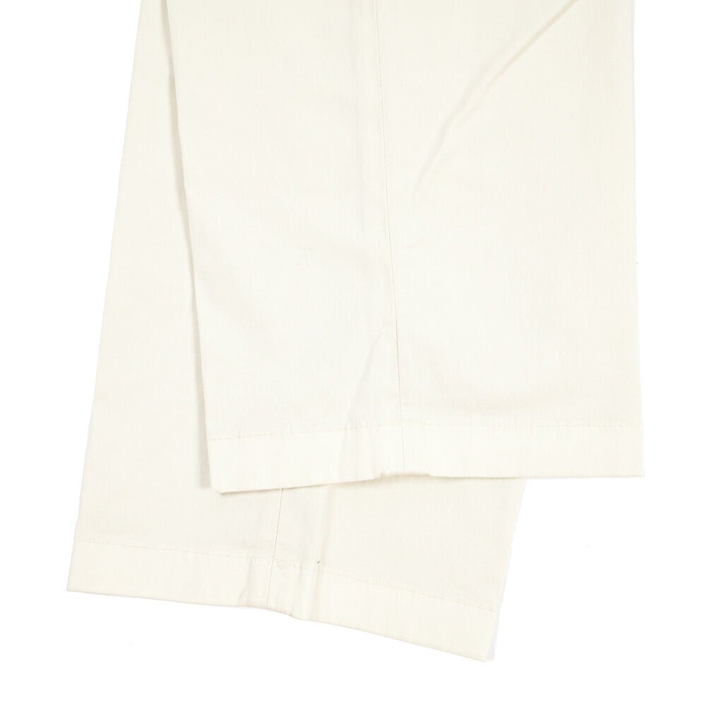 YCHAI “ROBUSTO” ストレッチコットン ノータックチノパンツ / TAPERED FIT オフホワイト(STUCCO) 33 | GUARDAROBA MILANO OFFICIAL STORE