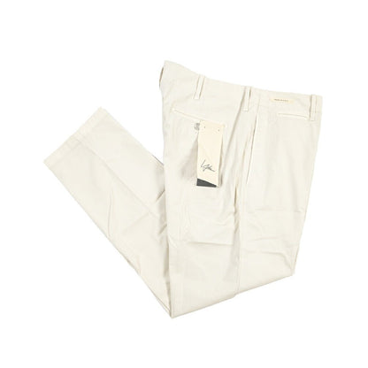 YCHAI “ROBUSTO” ストレッチコットン ノータックチノパンツ / TAPERED FIT オフホワイト(STUCCO) 33 | GUARDAROBA MILANO OFFICIAL STORE