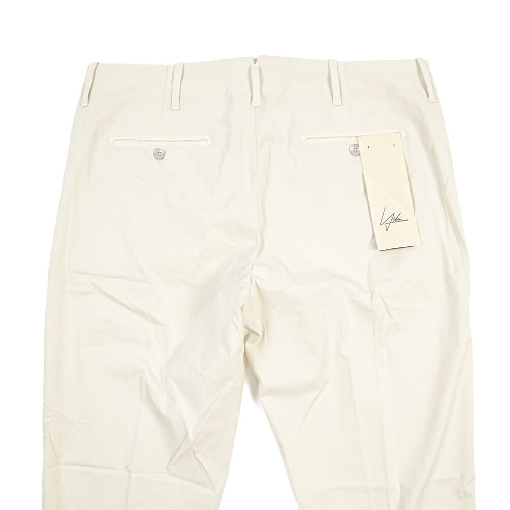YCHAI “ROBUSTO” ストレッチコットン ノータックチノパンツ / TAPERED FIT オフホワイト(STUCCO) 33 | GUARDAROBA MILANO OFFICIAL STORE