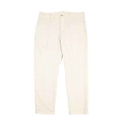 YCHAI “ROBUSTO” ストレッチコットン ノータックチノパンツ / TAPERED FIT オフホワイト(STUCCO) 33 | GUARDAROBA MILANO OFFICIAL STORE