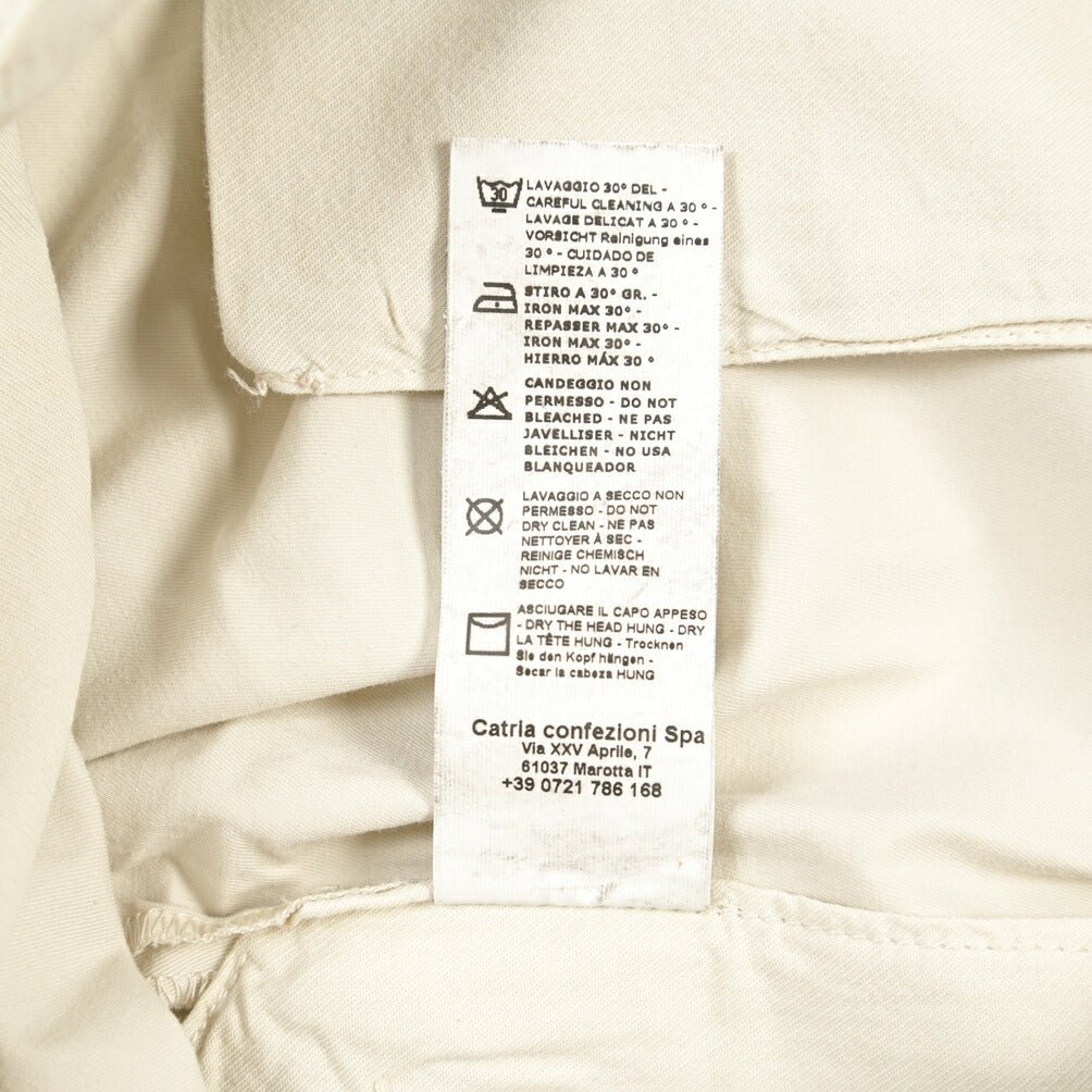 YCHAI “ROBUSTO” ストレッチコットン ノータックチノパンツ / TAPERED FIT オフホワイト(STUCCO) 33 | GUARDAROBA MILANO OFFICIAL STORE