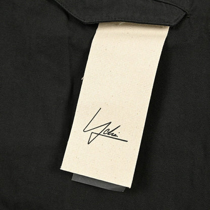 YCHAI “ROBUSTO” リネン混コットン ツータックヘリンボーンパンツ / TAPERED FIT ブラック(NERO) 34 | GUARDAROBA MILANO OFFICIAL STORE