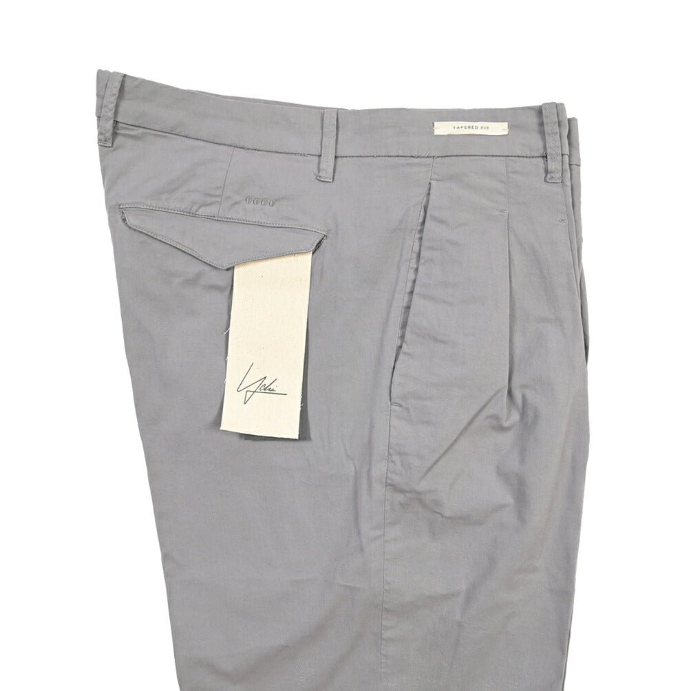 YCHAI “ROBUSTO” ストレッチコットン ツータックチノパンツ / TAPERED FIT グレー(GRIGIO) 31 | GUARDAROBA MILANO OFFICIAL STORE