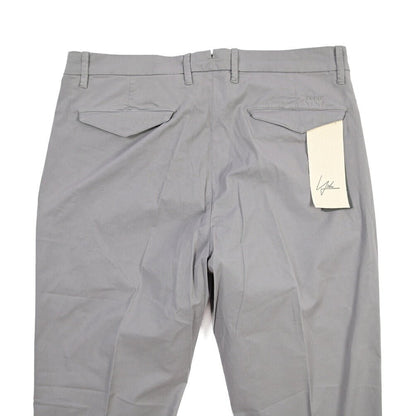 YCHAI “ROBUSTO” ストレッチコットン ツータックチノパンツ / TAPERED FIT グレー(GRIGIO) 31 | GUARDAROBA MILANO OFFICIAL STORE