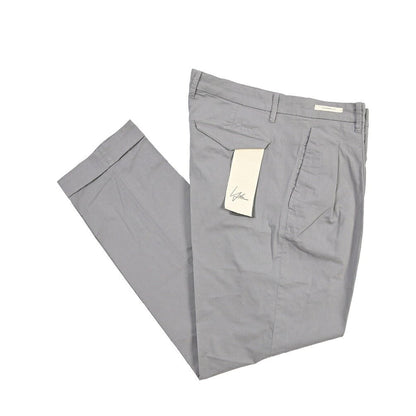 YCHAI “ROBUSTO” ストレッチコットン ツータックチノパンツ / TAPERED FIT グレー(GRIGIO) 31 | GUARDAROBA MILANO OFFICIAL STORE