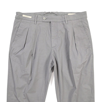 YCHAI “ROBUSTO” ストレッチコットン ツータックチノパンツ / TAPERED FIT グレー(GRIGIO) 31 | GUARDAROBA MILANO OFFICIAL STORE