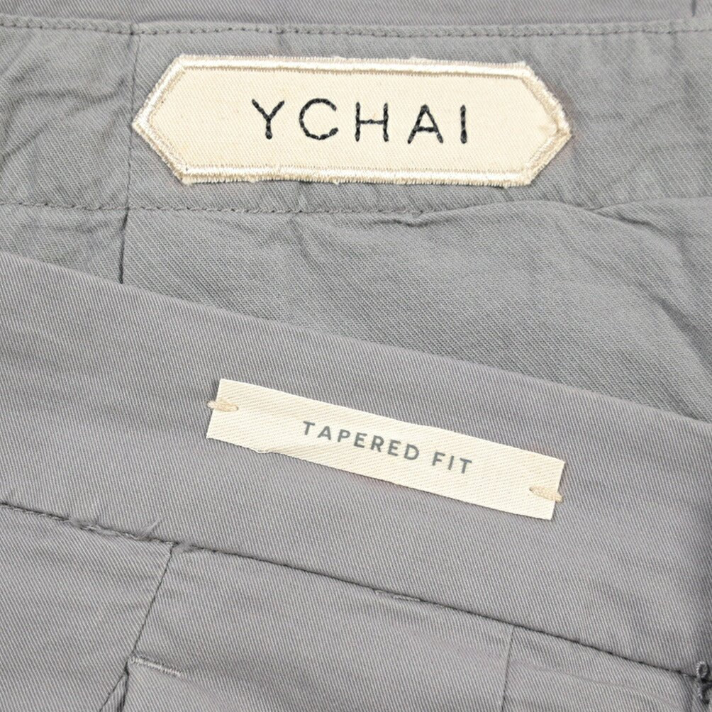 YCHAI “ROBUSTO” ストレッチコットン ツータックチノパンツ / TAPERED FIT グレー(GRIGIO) 31 | GUARDAROBA MILANO OFFICIAL STORE