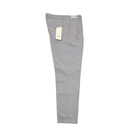 YCHAI “ROBUSTO” ストレッチコットン ツータックチノパンツ / TAPERED FIT グレー(GRIGIO) 31 | GUARDAROBA MILANO OFFICIAL STORE