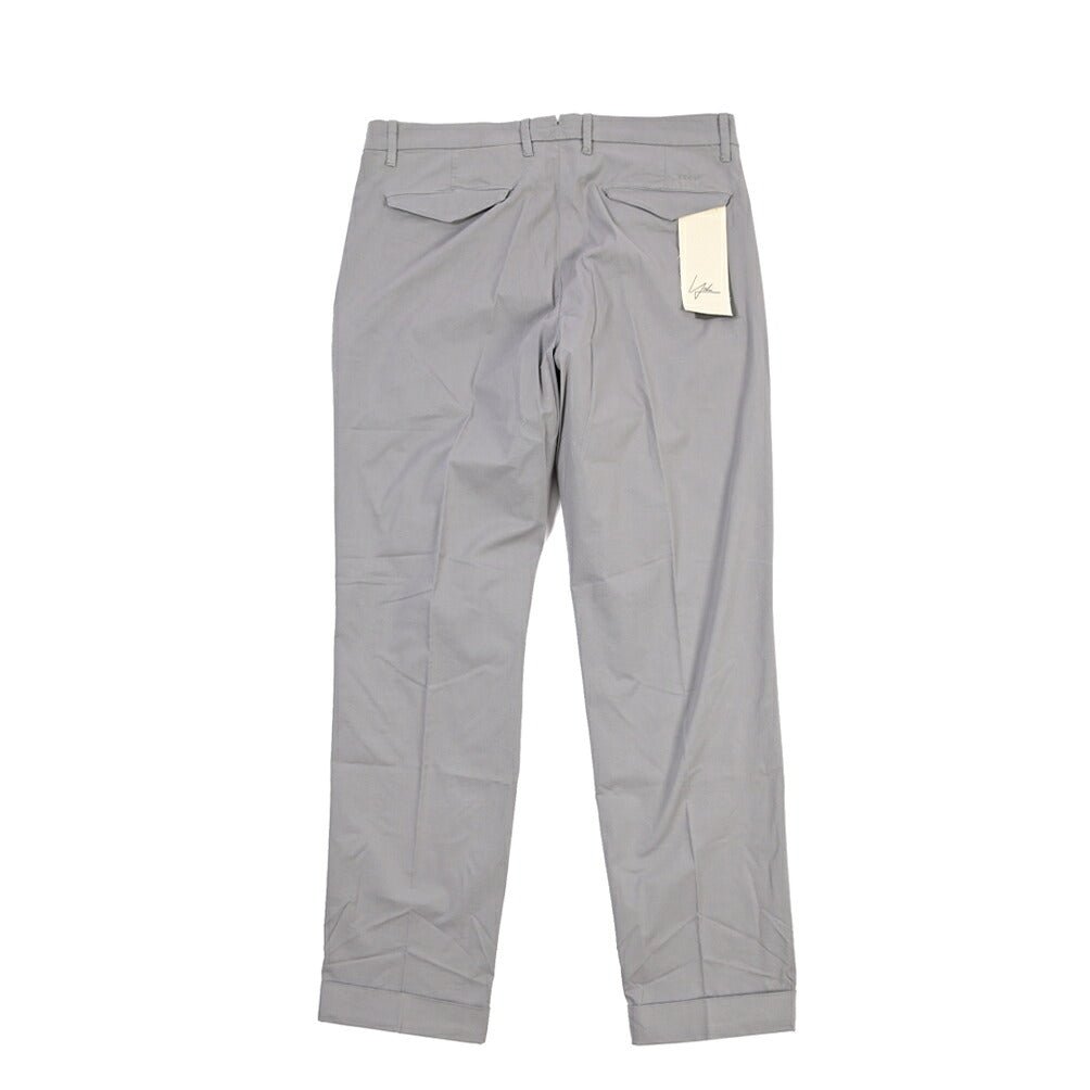 YCHAI “ROBUSTO” ストレッチコットン ツータックチノパンツ / TAPERED FIT グレー(GRIGIO) 31 | GUARDAROBA MILANO OFFICIAL STORE