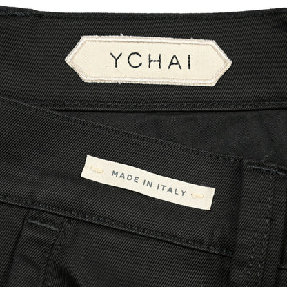 YCHAI “ROBUSTO” ストレッチコットン ノータックカーゴパンツ / TAPERED FIT ブラック(NERO) 30 | GUARDAROBA MILANO OFFICIAL STORE