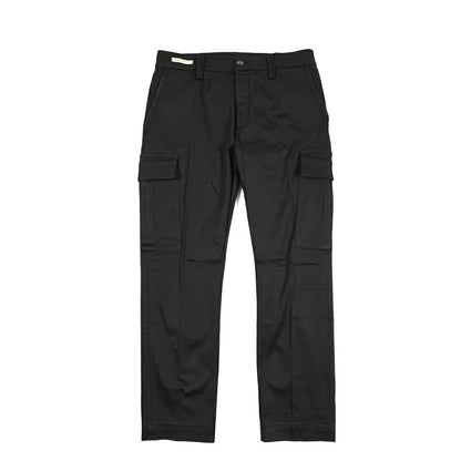 YCHAI “ROBUSTO” ストレッチコットン ノータックカーゴパンツ / TAPERED FIT ブラック(NERO) 30 | GUARDAROBA MILANO OFFICIAL STORE