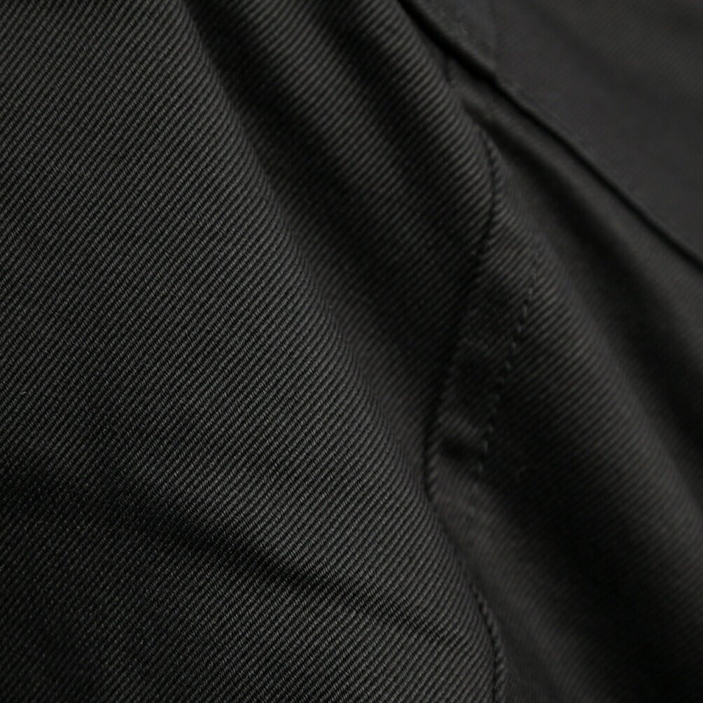 YCHAI “ROBUSTO” ストレッチコットン ノータックカーゴパンツ / TAPERED FIT ブラック(NERO) 30 | GUARDAROBA MILANO OFFICIAL STORE