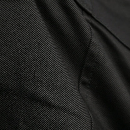 YCHAI “ROBUSTO” ストレッチコットン ノータックカーゴパンツ / TAPERED FIT ブラック(NERO) 30 | GUARDAROBA MILANO OFFICIAL STORE