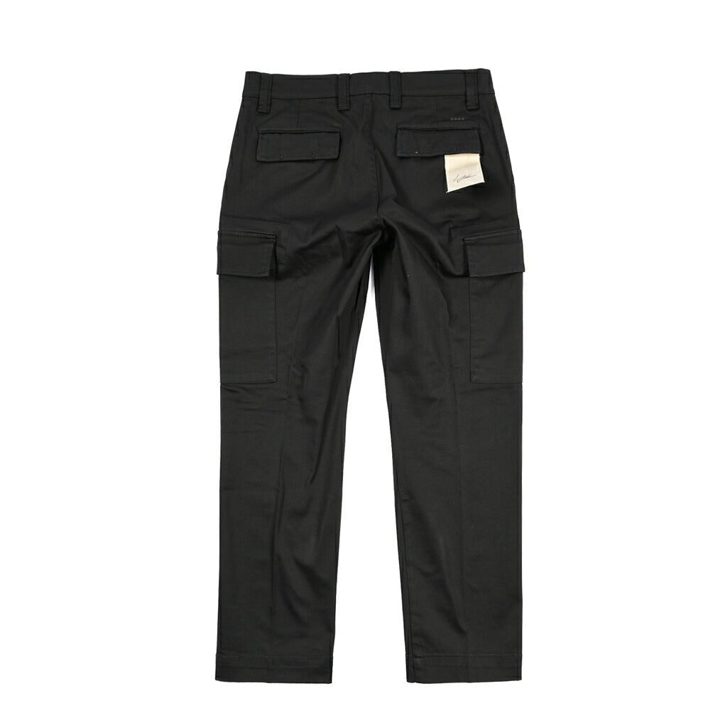 YCHAI “ROBUSTO” ストレッチコットン ノータックカーゴパンツ / TAPERED FIT ブラック(NERO) 30 | GUARDAROBA MILANO OFFICIAL STORE