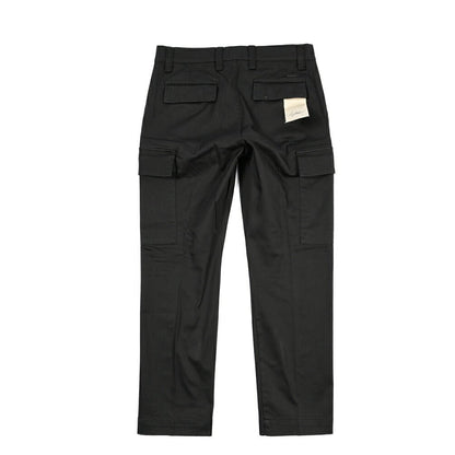 YCHAI “ROBUSTO” ストレッチコットン ノータックカーゴパンツ / TAPERED FIT ブラック(NERO) 30 | GUARDAROBA MILANO OFFICIAL STORE