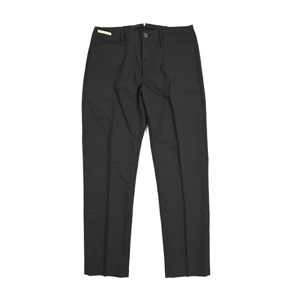 YCHAI ストレッチウール ノータックパンツ / TAPERED FIT ブラック 31 | GUARDAROBA MILANO OFFICIAL STORE