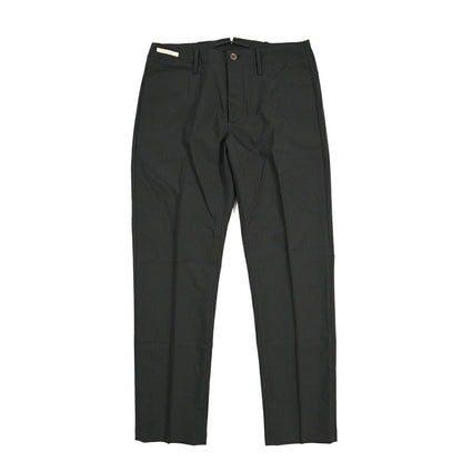 YCHAI ストレッチウール ノータックパンツ / TAPERED FIT ブラック 31 | GUARDAROBA MILANO OFFICIAL STORE
