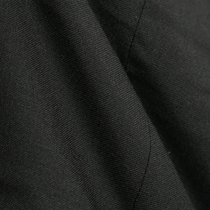 YCHAI ストレッチウール ノータックパンツ / TAPERED FIT ブラック 31 | GUARDAROBA MILANO OFFICIAL STORE
