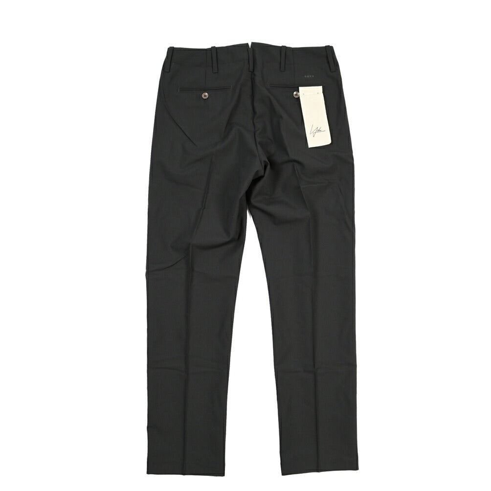 YCHAI ストレッチウール ノータックパンツ / TAPERED FIT ブラック 31 | GUARDAROBA MILANO OFFICIAL STORE