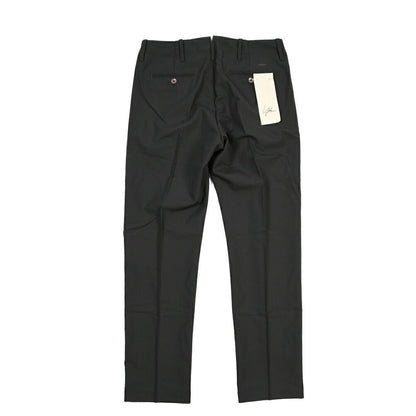 YCHAI ストレッチウール ノータックパンツ / TAPERED FIT ブラック 31 | GUARDAROBA MILANO OFFICIAL STORE