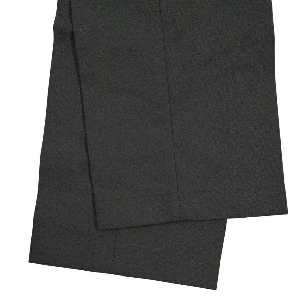 YCHAI ストレッチウール ノータックパンツ / TAPERED FIT ブラック 31 | GUARDAROBA MILANO OFFICIAL STORE