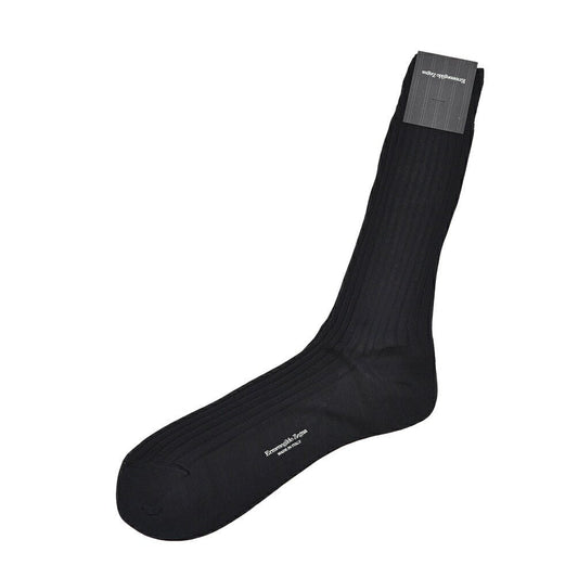 ZEGNA コットン100% リブ編みソックス 靴下｜427957-43_44｜GUARDAROBA MILANO OFFICIAL STORE