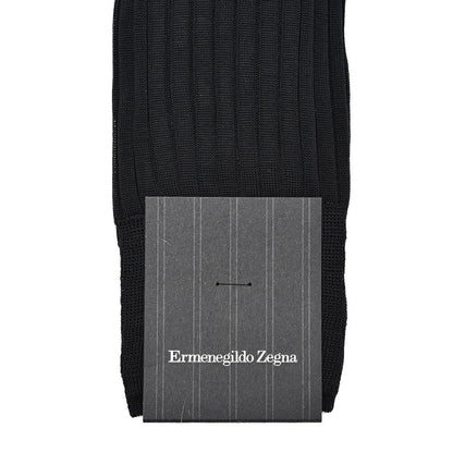 ZEGNA コットン100% リブ編みソックス 靴下｜427957-43_44｜GUARDAROBA MILANO OFFICIAL STORE