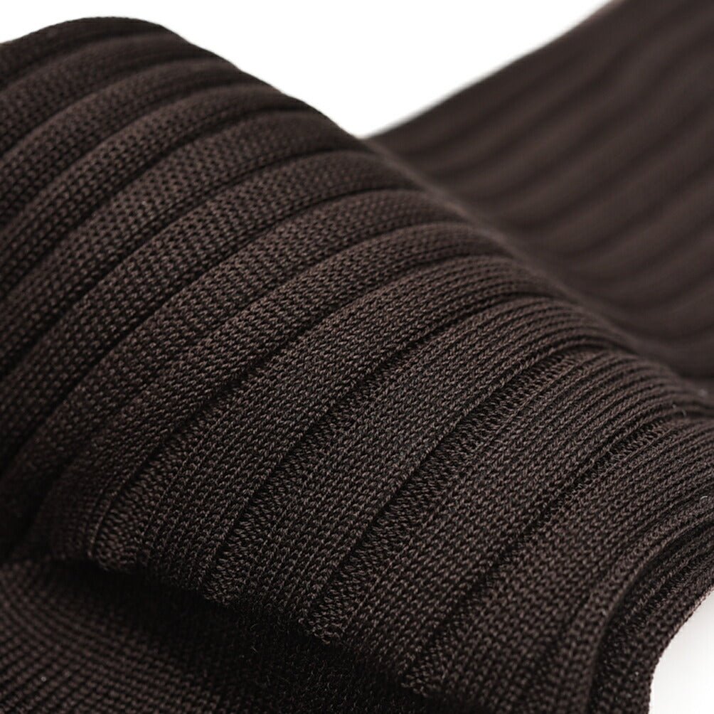 ZEGNA コットン100% リブ編みハイソックス 靴下｜427995-39_40｜GUARDAROBA MILANO OFFICIAL STORE