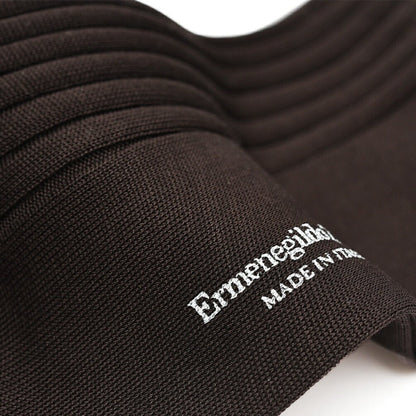 ZEGNA コットン100% リブ編みハイソックス 靴下｜427995-39_40｜GUARDAROBA MILANO OFFICIAL STORE