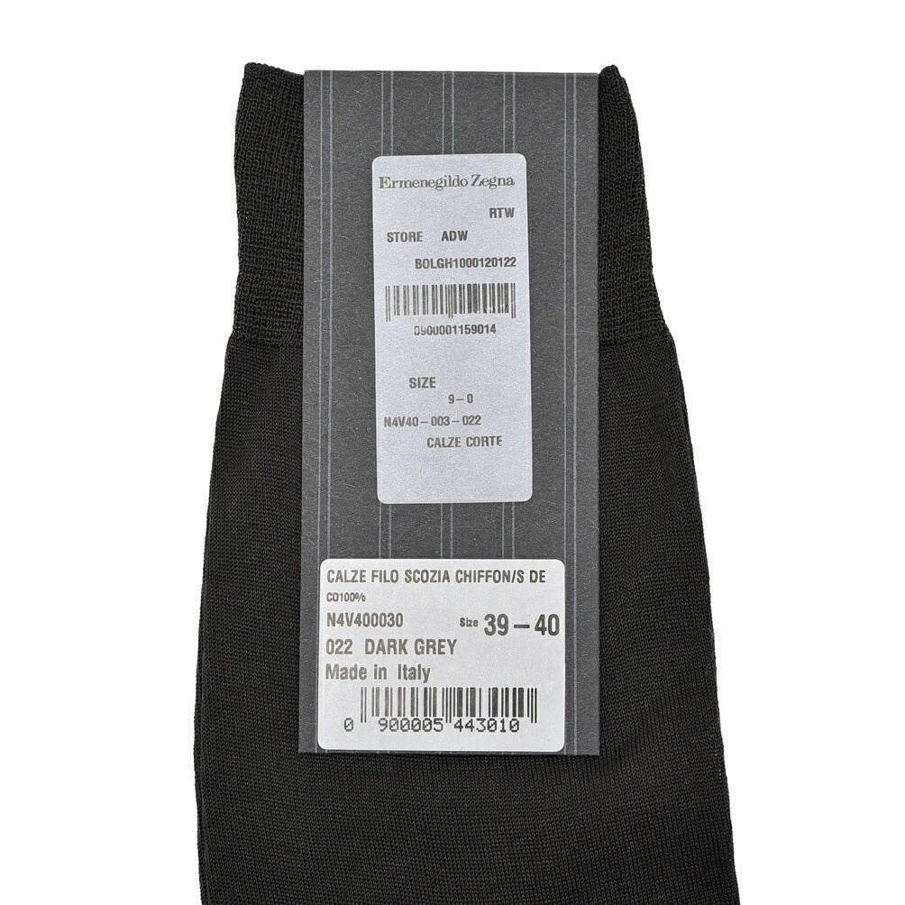ZEGNA コットン100% ソックス 靴下 (クルー丈)｜428056-39_40｜GUARDAROBA MILANO OFFICIAL STORE