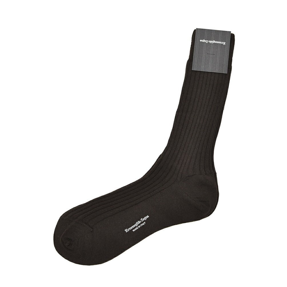 ZEGNA ウールソックス リブ編み 靴下｜428046-39_40｜GUARDAROBA MILANO OFFICIAL STORE