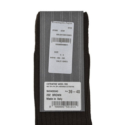 ZEGNA ウールソックス リブ編み 靴下｜428046-39_40｜GUARDAROBA MILANO OFFICIAL STORE