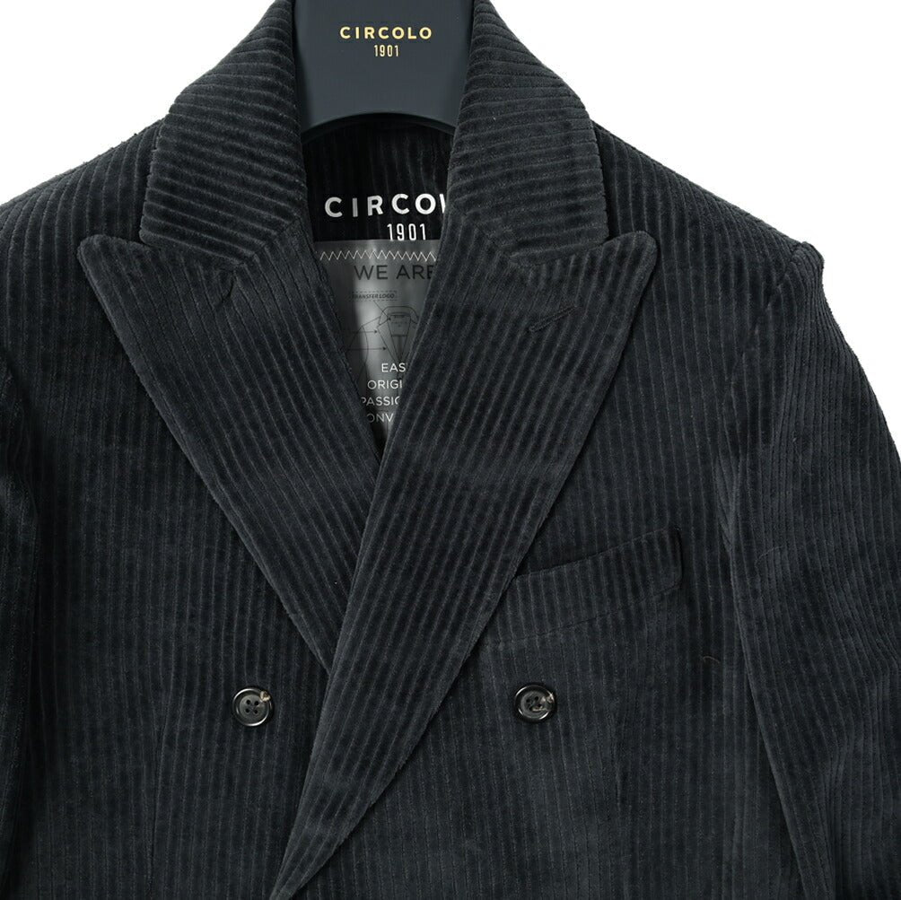 23-24AW CIRCOLO 1901 コットンコーデュロイ 6Bダブルテーラード