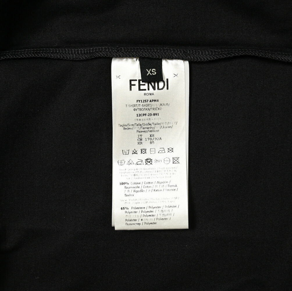 FENDI FFロゴ コットン100% クルーネック半袖ポケットTシャツ