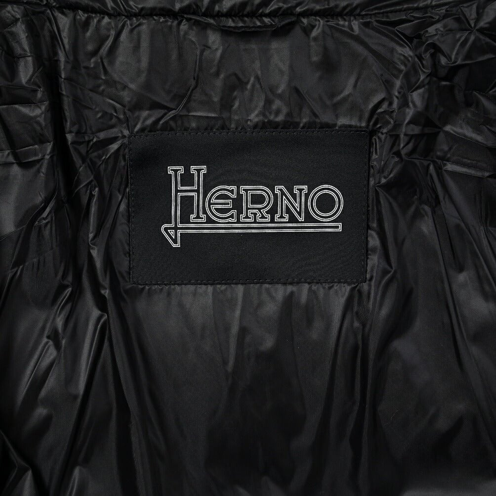 HERNO　ニットコンビウンジャケット　ハイネック　袖着脱可能　グレー　44